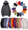 Men's Heavyweight Fleece-Lined Crew Neck Sweatshirt - Loose Fit, Solid Color, Long Sleeve.