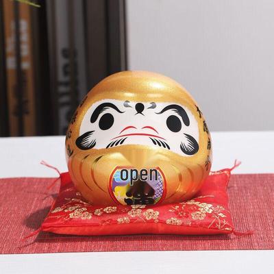 Portamonete Daruma Giapponese in Ceramica - Decorazione Ristorante di Sushi Regalo