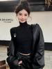 Korean Spicy Girl High Neck Slim Fit Suspender T-Shirt - Women's Autumn/Winter Patchwork Top