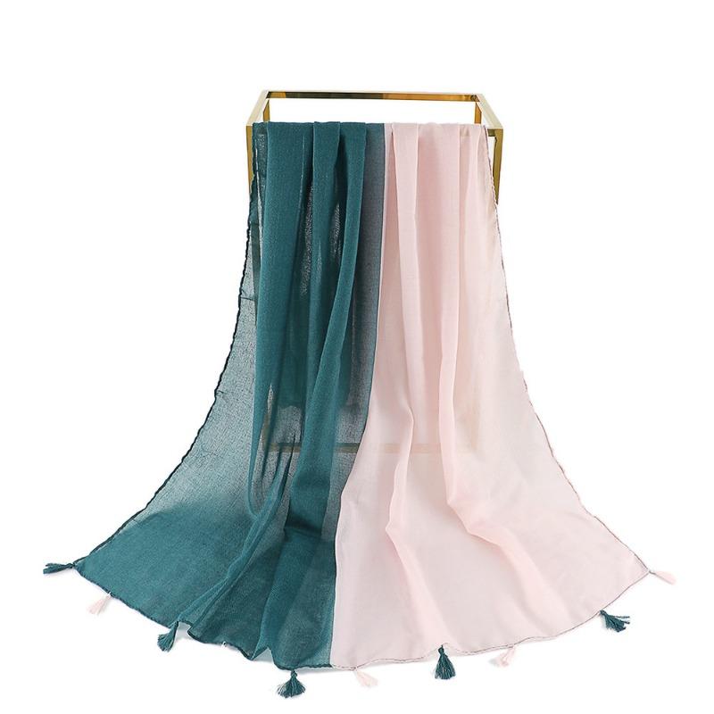 Autumn and winter small fresh rendering ink painting butterfly printing warm shawl, travel beach towel cotton and linen feel scarf