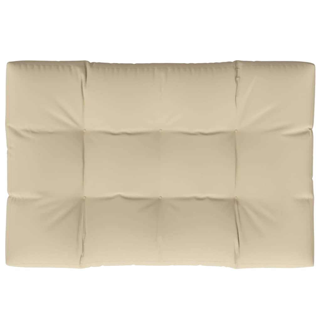 Pallet Cushion Beige 120 x 80 x 12 cm Fabric