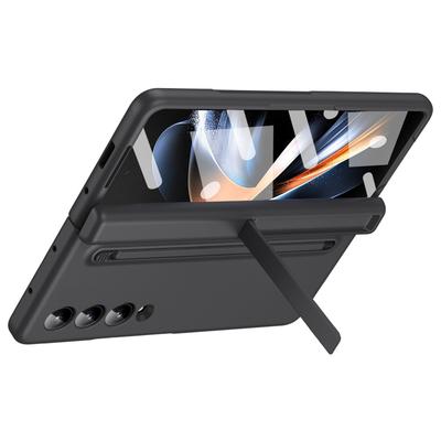For Samsung Galaxy Z Fold3 5G Case Hard PC+Glass Film Kickstand Phone Cover with Stylus