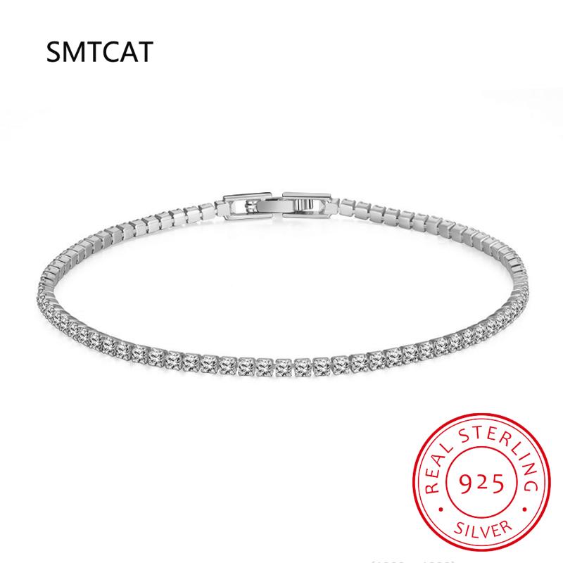 

New 2&3&4mm Moisssanite Tennis Bracelet Original 925 Silver Jewelry Moisssanite Diamond Tennis Chain for Women & Men