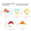 Cartoon Cute Mushroom Knife Guitar Enamel Student Brooch Pin Badge Jewelry Gift