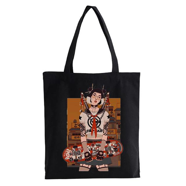 

Холщовая сумка Punk Is Not Dead с графическим принтом унисекс, модная эко-сумка-шоппер большой вместимости, складная сумка через плечо для подростков Bolsas 24*26cm