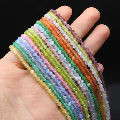 1String, Faceted Natural Stone Beads, Fashion Opal Loose Spacer Beads for Jewelry Making DIY Necklaces Bracelets Hanging Decorative Accessories 38cm