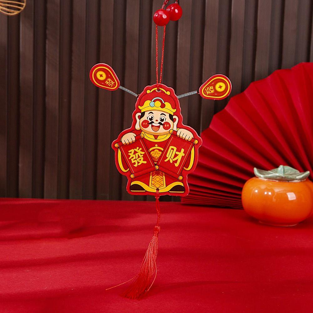 4Pcs Creative God of Wealth Fridge Magnets Cartoon Refrigerator Decorative Magnet  Spring Festival