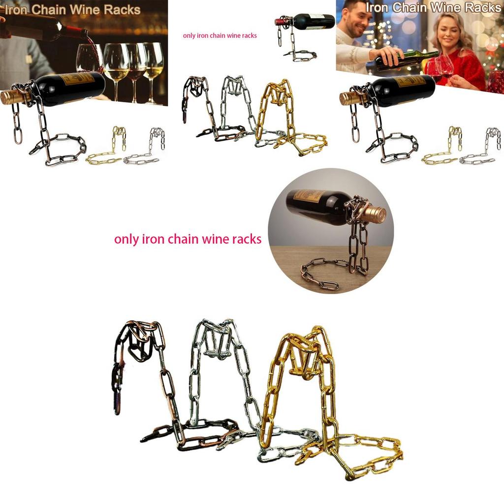 Stylish Chain Wine Holder Crafted With Magic Rope Kitchen Decor
