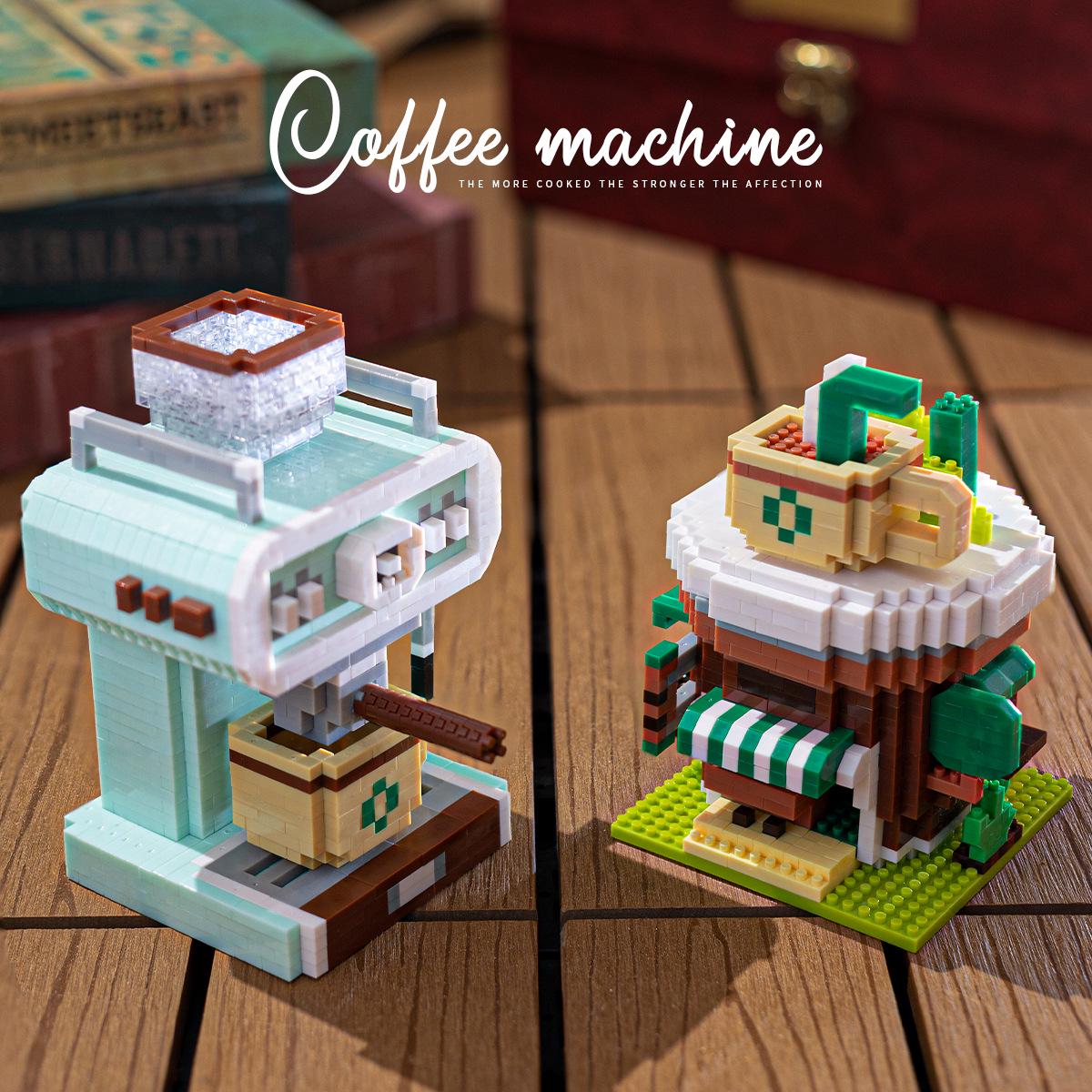 

Compatible LEGO DIY Coffee Machine Micro Building Blocks 3D Puzzle Toy for Girls