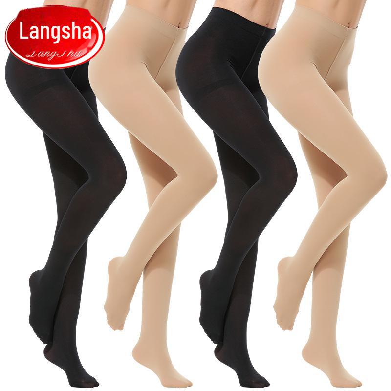 Langsha Women's Velvet Anti-Snagging Pantyhose: Spring/Autumn Medium Thickness