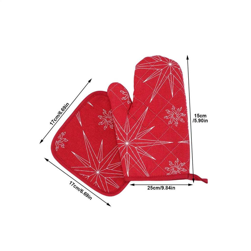 Oven Mitts And Pot Holders Sets Christmas Designs Kitchen Glove For Cooking