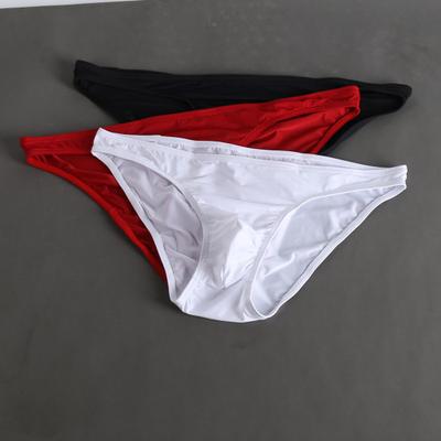 Erkek Külot 3D U-dışbükey Alçak Ince Külot Üç Boyutlu Düz Renk U-dışbükey Kese İç Giyim