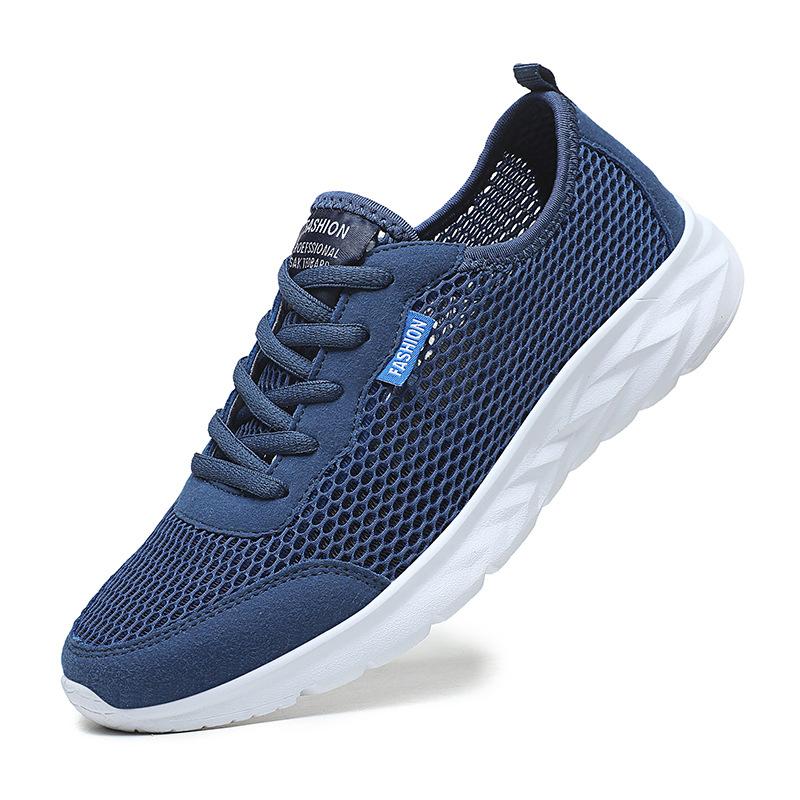 Summer Mesh Hollow Shoes Lightweight Breathable Sports Casual Shoes Large Size Travel Running Shoes