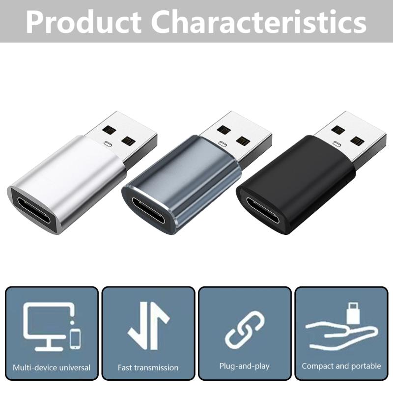 Short USB C to USB Adapter USB Type C Female to USB3.0 Male Adapter Connectors OTG Adapter for Phone Laptops