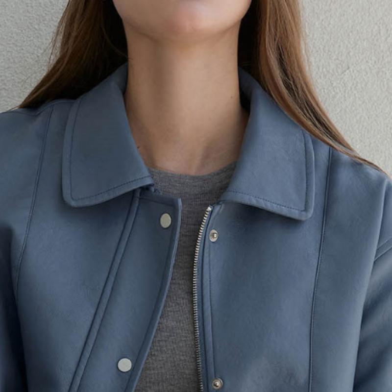 Elua Unisex Vegan Leather Bomber Jacket