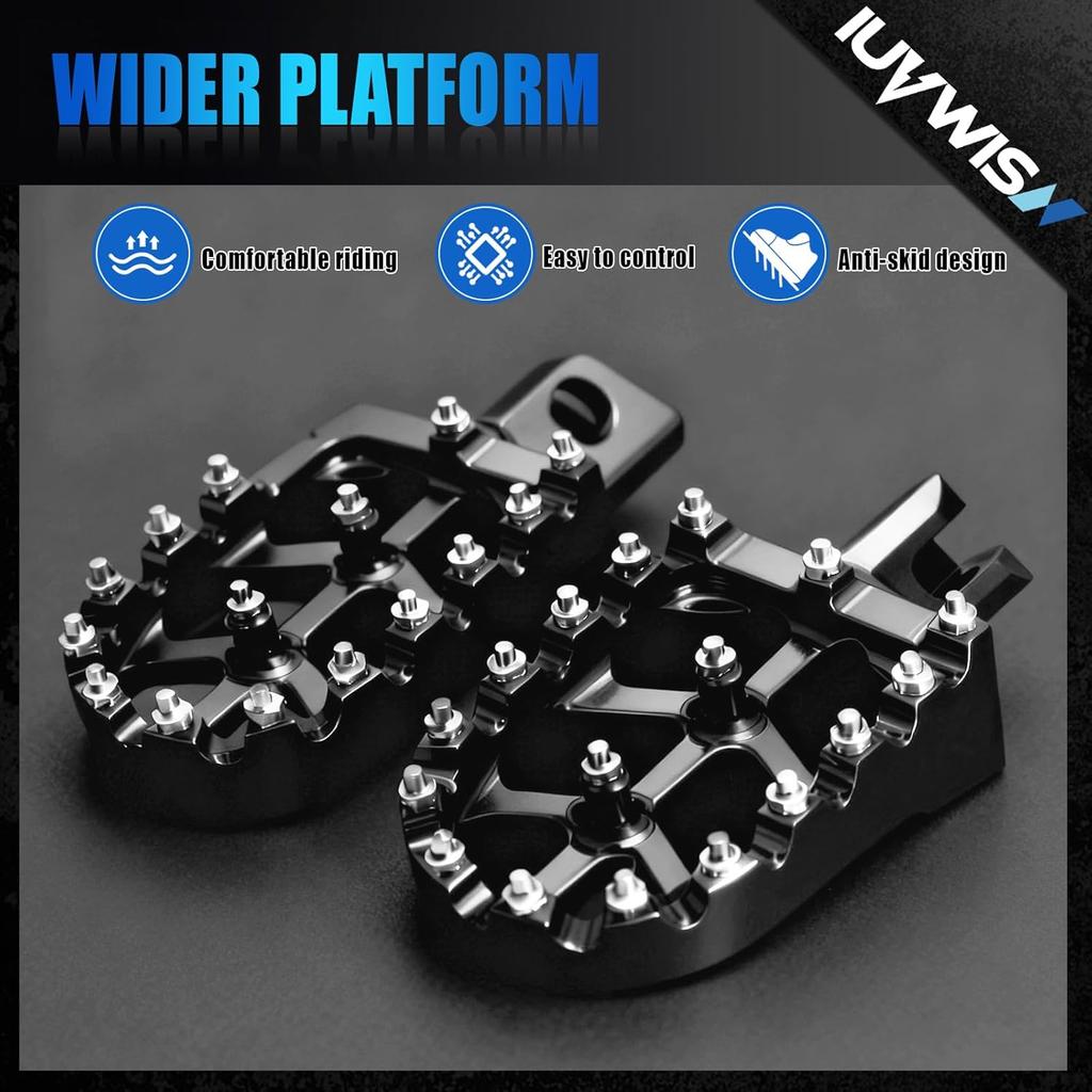 Motorrad Fußrasten Fußrasten Rastpedal MX Stil CNC für Z125 Pro 2016-2024 Schwarz