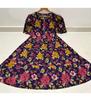 Women Designer Printed Cotton Midi Gown Kurta Party Wear Top Tunic Kurti Dress