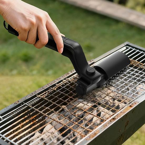 Elektrische Grillbürste mit verstellbarem Schwenkkopf, 3-Gang-Motor, rotierend, kabelloser Grillreiniger, wiederaufladbar, wasserdicht, BBQ-Reiniger