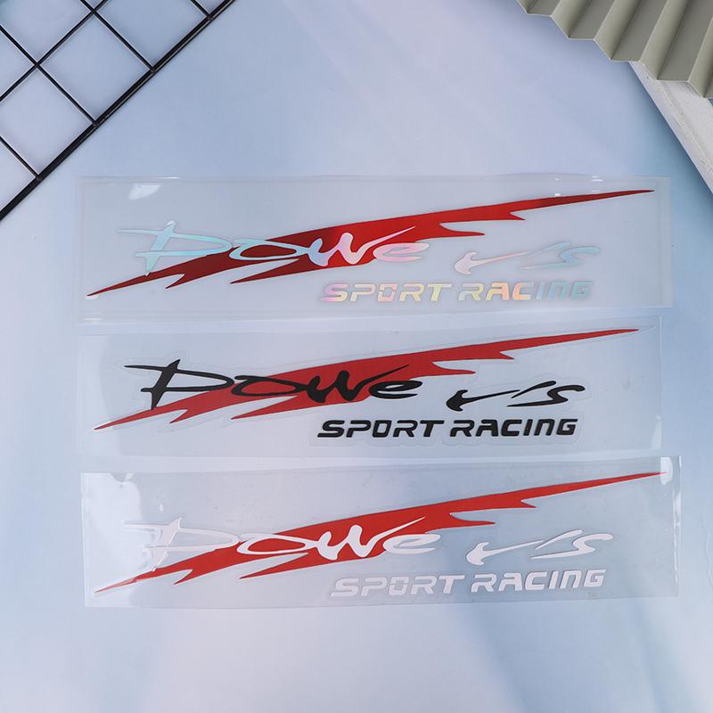 30X5.5Cm Naklejka na samochód Racing Development Stylowa naklejka sportowa Power'S Racing Development Odblaskowa wodoodporna naklejka na samochód