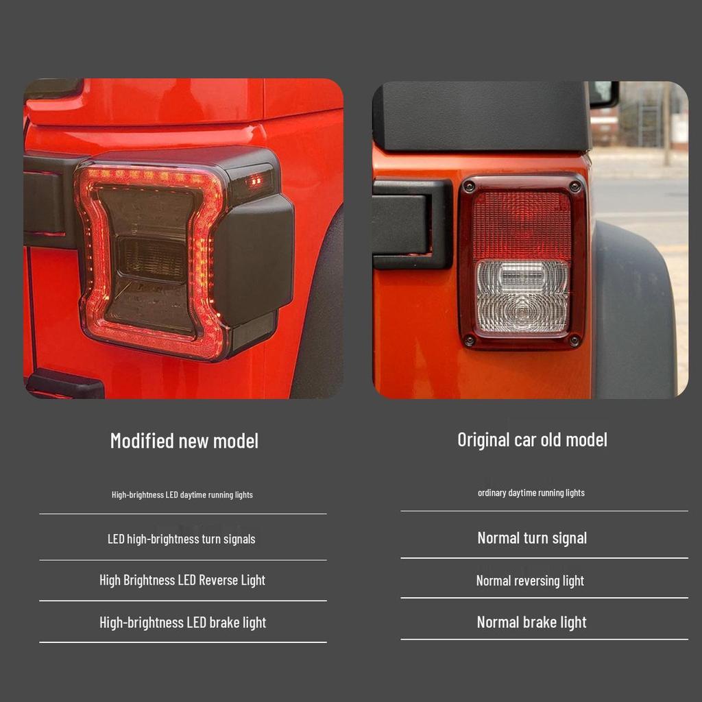 Compatible LED Taillight Assembly for 07-24 JEEP Wrangler JK/JL - Brake & Running Lights