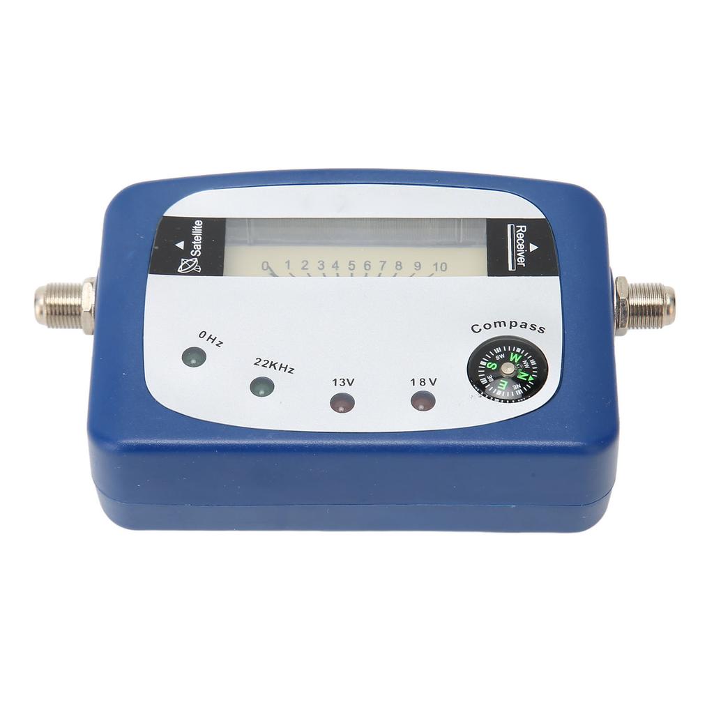 TV Signal Finder Backlight Mini TV Antenna Signal Strength Meter with 4 Lights Compass for Remote