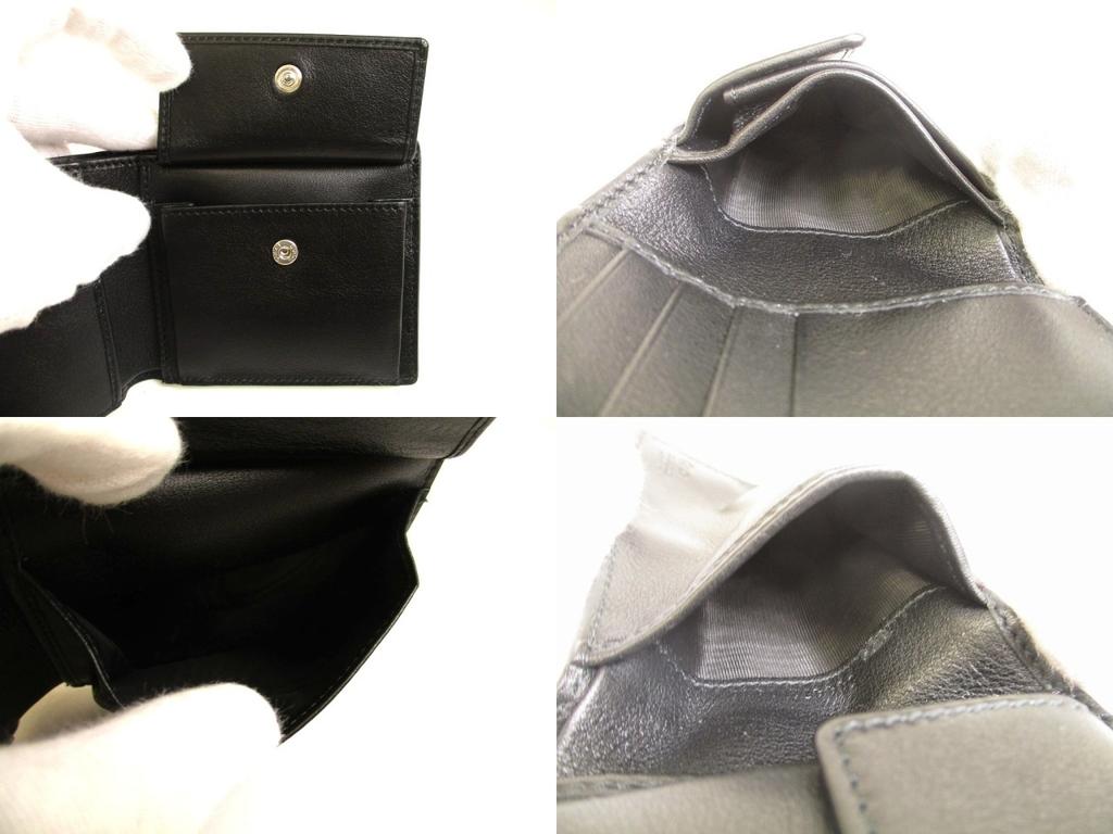 Authentic GUCCI GG Guccissima Black Signature Leather Bifold Wallet #a836  Refurbished