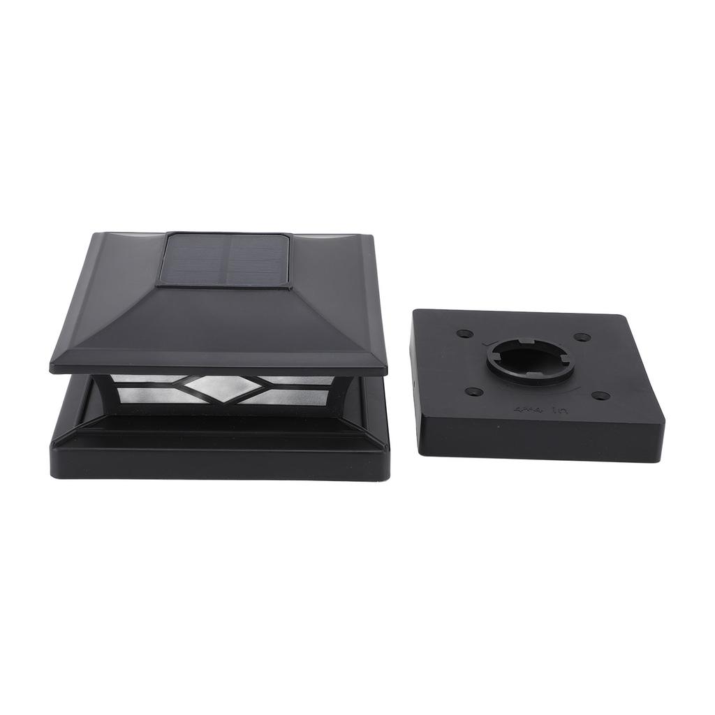 Solar-Außenpfostenleuchte Wasserdicht LED Zaun Deckel Leuchte für Terrasse und Villen Weiß Gelb