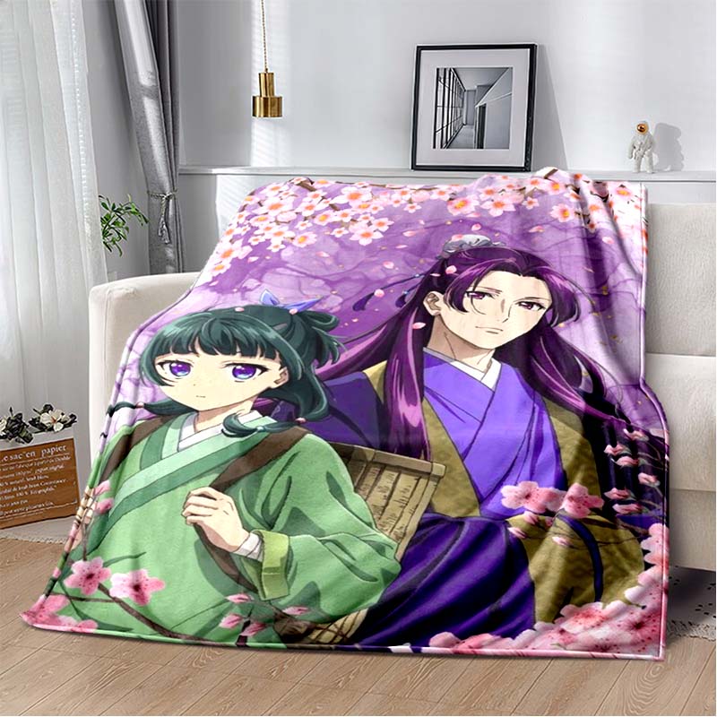 Die Apotheker-Tagebücher Maomao Jinshi Kirschblüten Flanell-Kuscheldecke Weiche Plüschdecke für Sofa Bett Anime Mädchen Heimdekoration Geschenk
