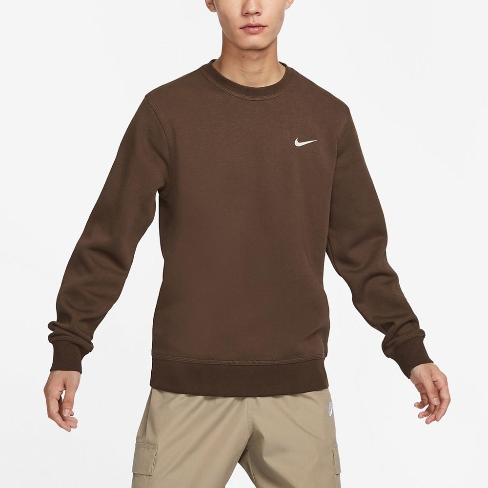 Nike Ανδρικό Φούτερ Πουλόβερ Casual Μονόχρωμο με Στρογγυλή Λαιμόκοψη Κάκαο 623459-259