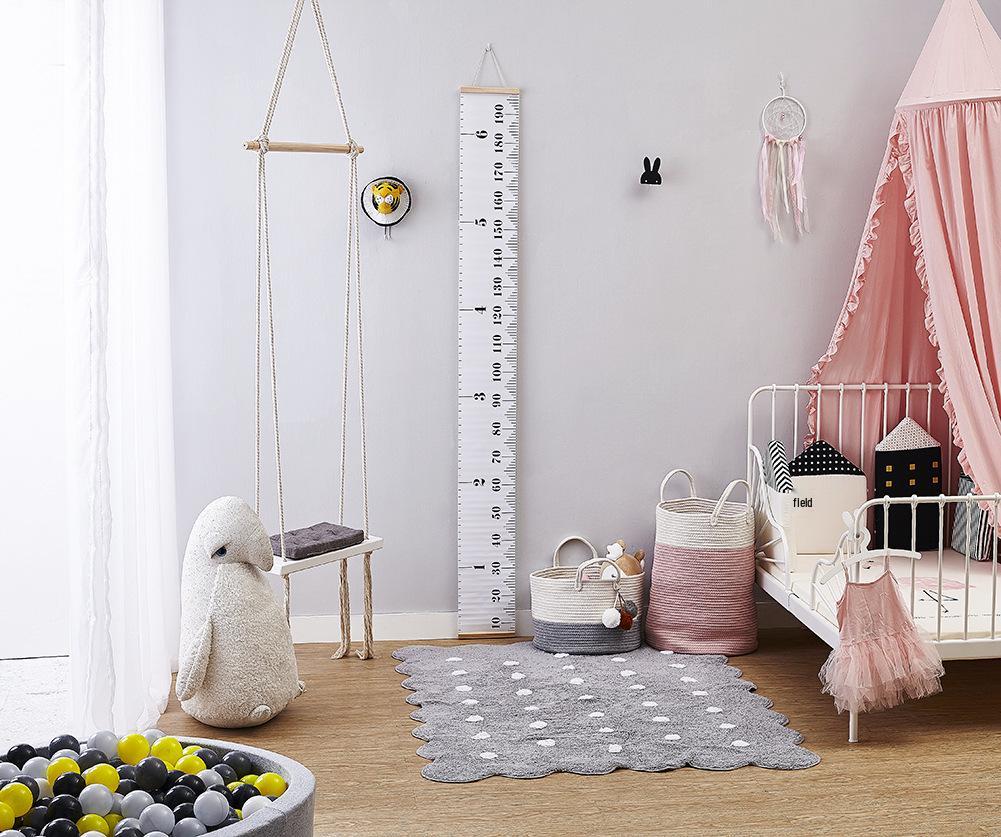 INS Style Kids Swing Chair: Solid Wood Seat with Cushion & Cotton Rope - Perfect for Bedroom Decoration & Baby Entertainment.