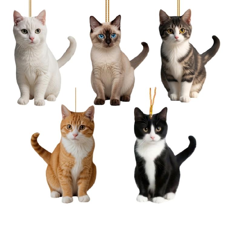 Stylish Black Cats  Car Hanging Ornament Rearview Mirror Decoration Acrylic Car Charm personalizes  Car Accessories