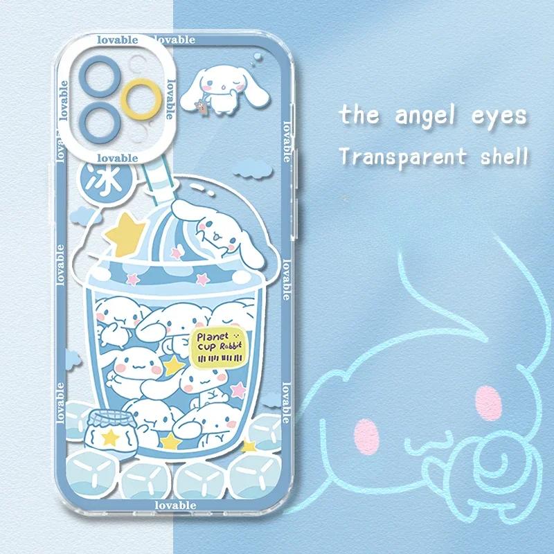 Lovely Cinnamoroll Mymelody Clear Case for Samsung Galaxy S24 S23 S22 Ultra S21 S20 FE S10 Plus Note 20 10 9 A35 A55 Soft Cover