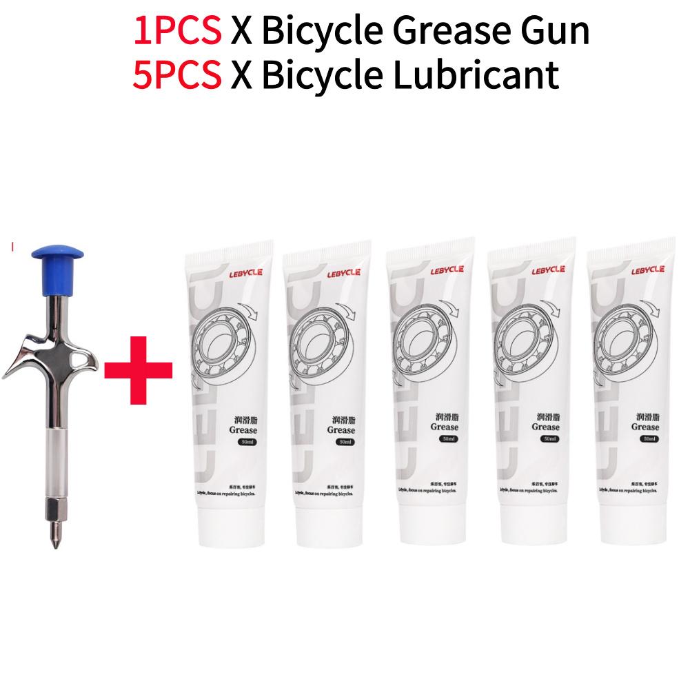 1-5Pcs Bicycle Grease Lubricant Bicycle Aluminum Grease Gun Bicycle Oil Lubricant Bike Ball Bearing Lubricant Grease Syringes