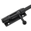 304 Stainless Steel 6-12 Inch Barrel Bolt Latch 10mm Thick Padlock Hole Black Heavy Duty Includes 6 Screws Universal Door Window Cabinet