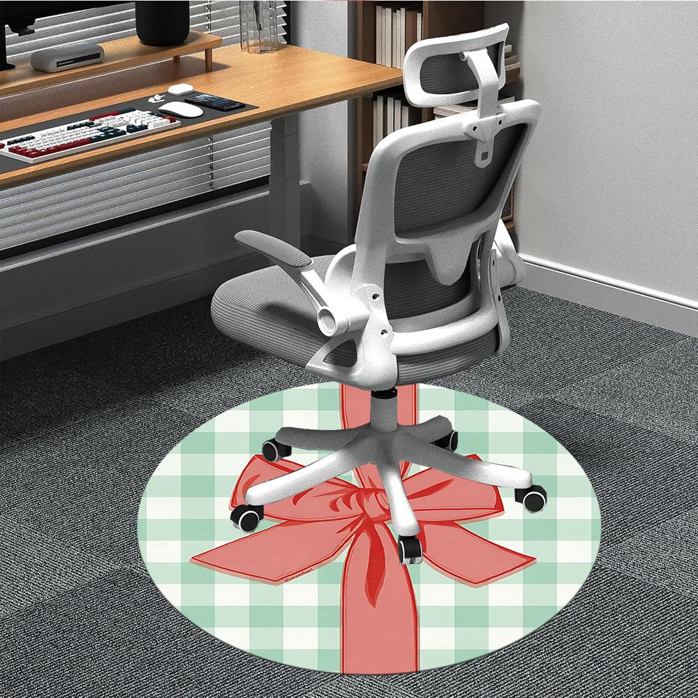 

1pc Gift Wrap Office Round Rug, Non-slip, Soft and Durable Office Rug for Interior Decoration, Perfect for Office, Beautiful Decoration yy260324057 80cm by 80cm