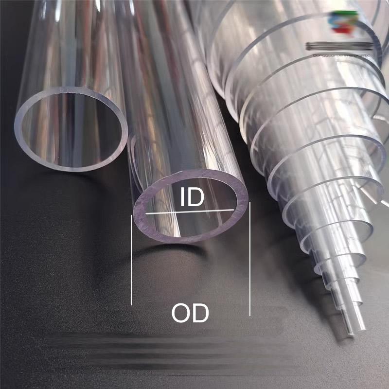 High Transparent PC Tube Polycarbonate Plastic Pipe 1mm Thick Corrosion Resistance Oxidation High Temperature Resistant Strong