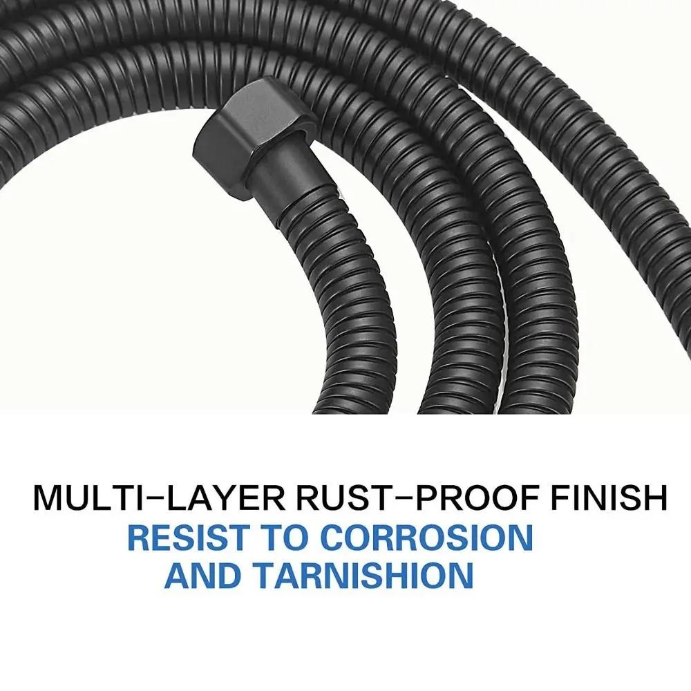New High Quality Black Shower Hose Bathroom Fitting Stainless Steel Soft Bath Tube 1.5/2/3 Meter Water Pipe Chrome,Gold,Grey