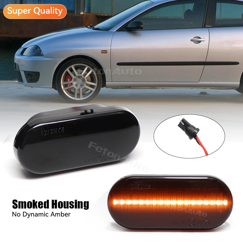 2Pcs Dynamic Side Marker Turn Signal Sequential Blinker Indicator Light for Volkswagen VW Golf Golf3/4Bora Bora/Passat/Lupo/Polo