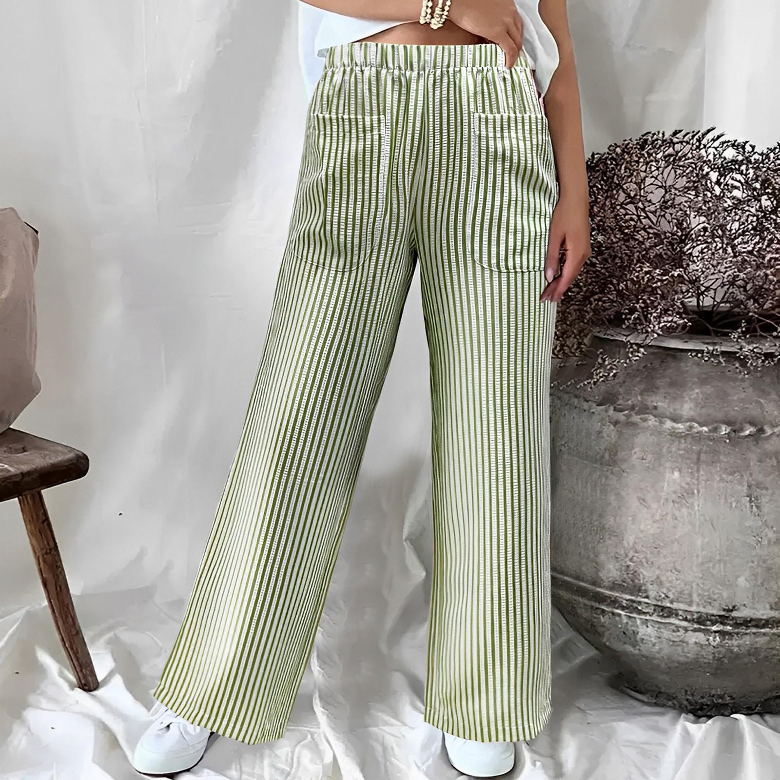 

Women s Straight Pants Fashion Casual Pants Nine Point Harlan Pants L армія зелений колір