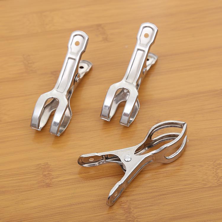 6Pcs Clothes Clips Stainless Steel Opening Clip Hanger Retainer Beach Towel Clips Keep Your Towel Clothes From Blowing Away Windproof Clip