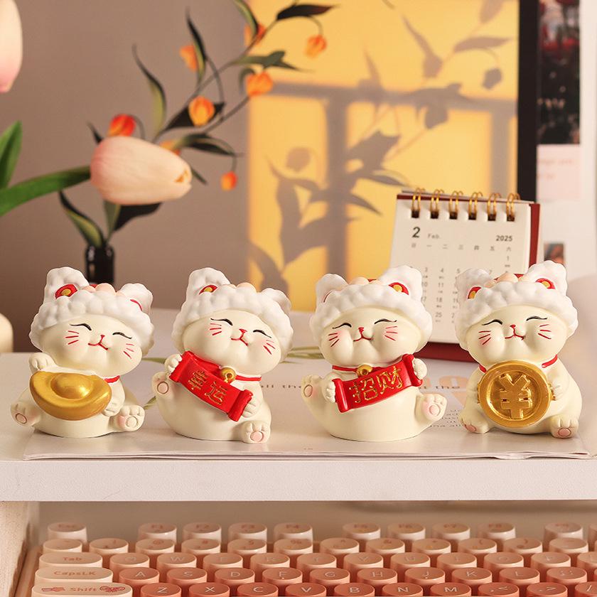 Cultural Creative Lion Fortune Cat Ornament - Bar Counter & Housewarming Decor
