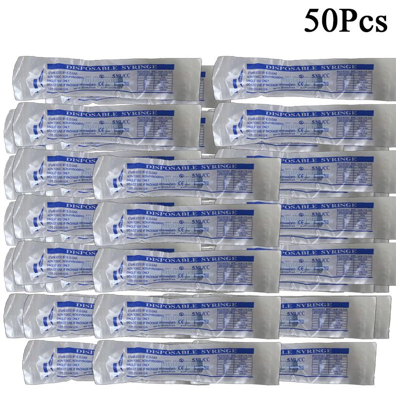 No needle 5ml Syringe Plastic Reusable With OPP Health 5/10/20/50/100Pcs Measuring Cat Pet Feeding 5ML Nutrient Syringe Tools