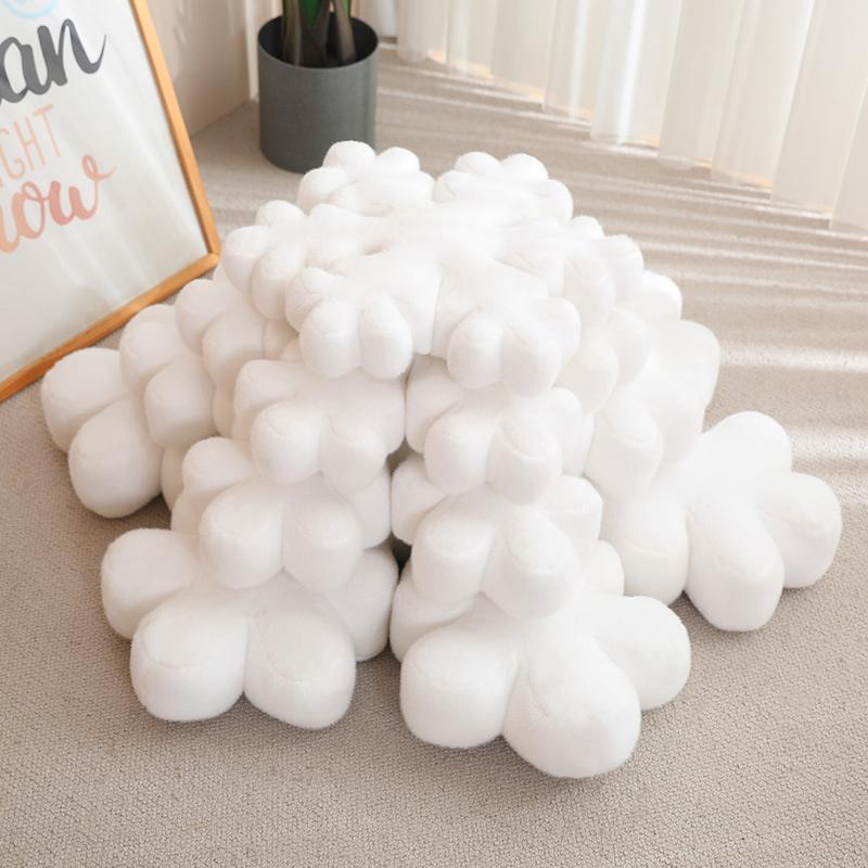 40/50/60cm Creative Funny Plush Snowflake Toys Super Stuffed Snow Pillow Kids Sleep Home Sofa Bed Cushion Gift For Kids