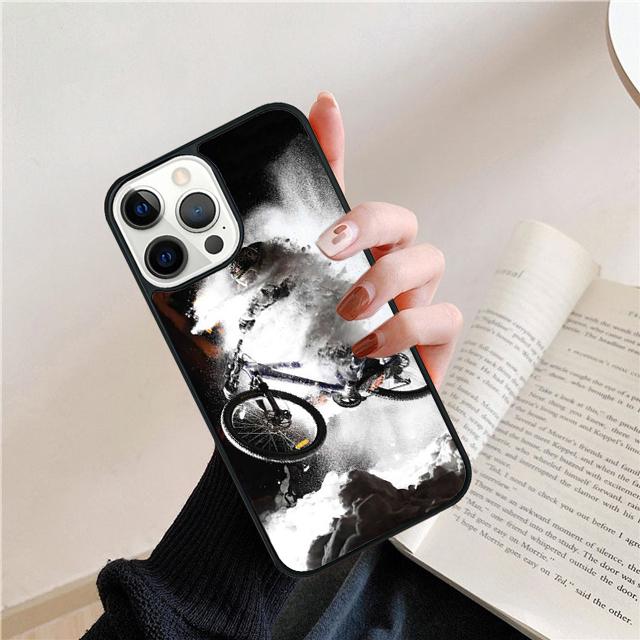 Sport Mountain Bike Cycling Art Phone Case Cover for iPhone 17 Air 16 15 14 13 11 12 Pro Max Plus Shell Coque