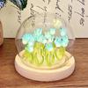 Handmade High-End Tulip Glass Night Light for Bedroom Decor