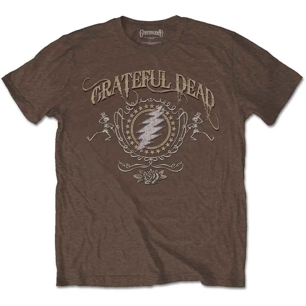 Grateful Dead GRATETS09MBR T-Shirt, Brown, XL 2XL