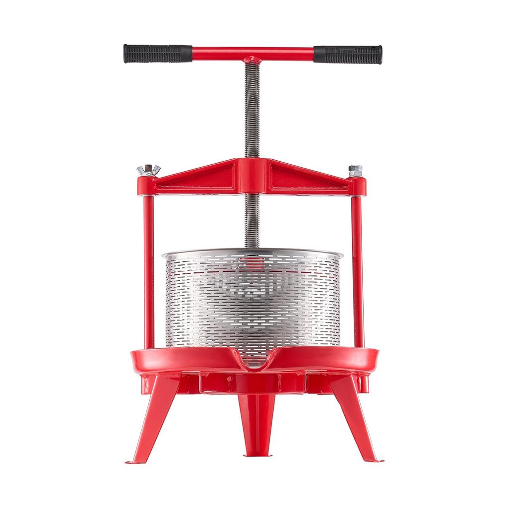VEVOR 2.38 Gal/9L Fruit Wine Press, Stainless Steel Basket with Cross-beam and Triangular Structure, Manual Juice Maker