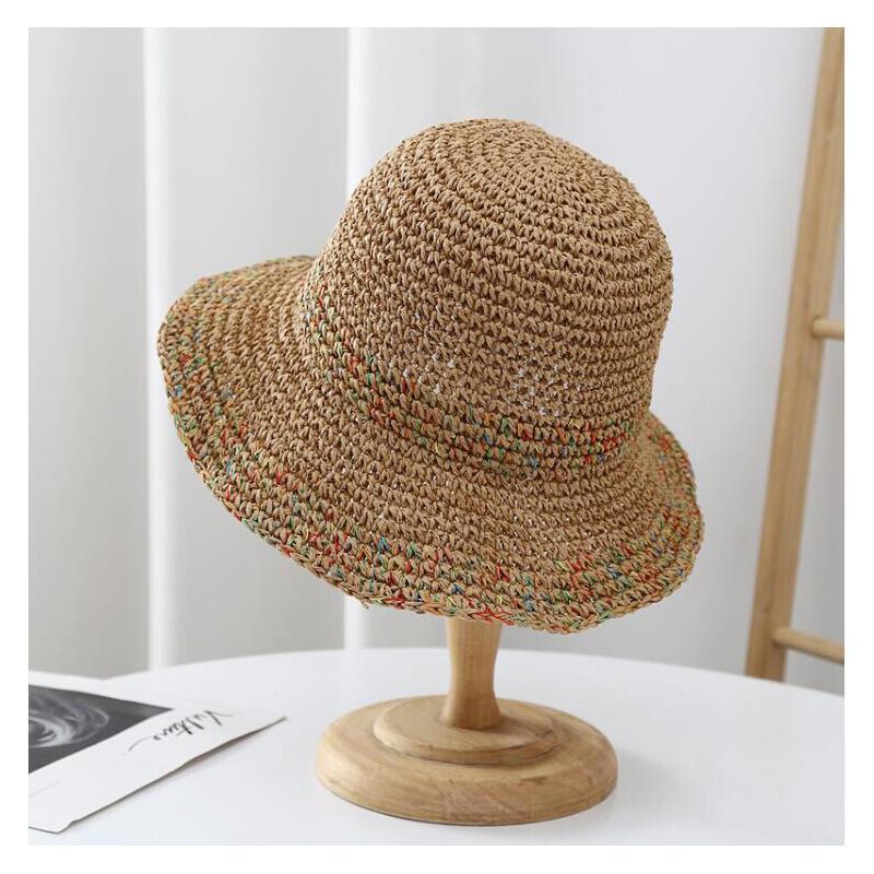 Large Brimmed Sun Hat with Hook Woven Sun Hat Suitable for Vacation Style, Carrying Breathable Fisherman Hat