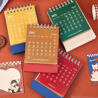 Agenda Organizer 2024 Calendar Standing Flip Calendar Mini Desk Calendar  Organizing
