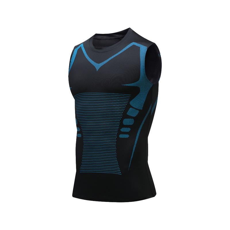 Men's Quick-Dry Fitness Sleeveless Set: Tight-Fit Wide-Shoulder Running & Basketball Training Vest & Shorts.
